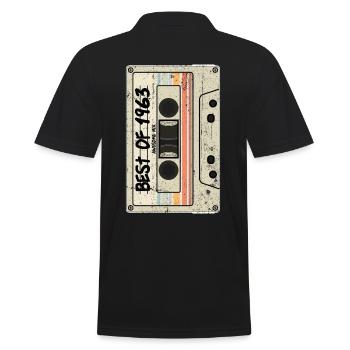 Best of 1963 - Männer Poloshirt - Schwarz - Hinten - Kai (181cm)