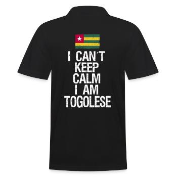 Je ne peux pas rester calme Je suis Tongolese - Polo Homme - noir - Dos - Kai (181cm)