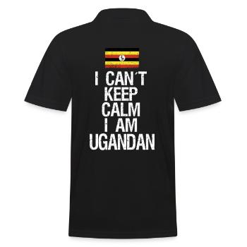 I can not Keep Calm I am Ugander - Männer Poloshirt - Schwarz - Hinten - Kai (181cm)