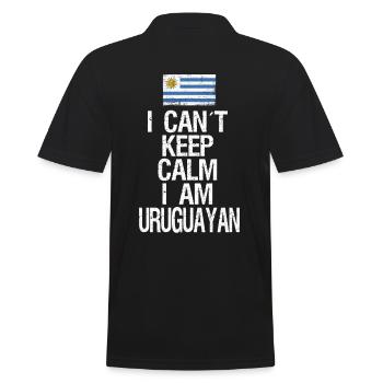 Je ne peux pas rester calme Je suis uruguayen - Polo Homme - noir - Dos - Kai (181cm)