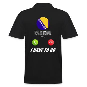 Bosnia and Herzegovina calls lusiger flags - Men's Polo Shirt - black - Back - Kai (181cm)