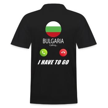La Bulgarie appelle le drapeau Lusiger Slogan - Polo Homme - noir - Dos - Kai (181cm)