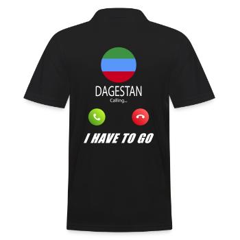 Le Daghestan appelle les drapeaux lusiger en disant - Polo Homme - noir - Dos - Kai (181cm)