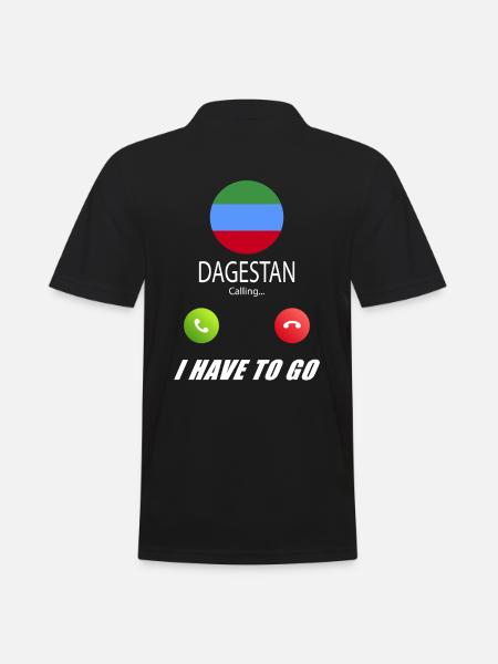 Dagestan calls lusiger flags saying - Men's Polo Shirt - black