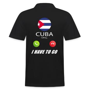 Cuba appelle les drapeaux lusiger en disant - Polo Homme - noir - Dos - Kai (181cm)