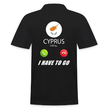 Zypern ruft an Lusiger Flaggen Spruch - Männer Poloshirt - Schwarz - Hinten - Kai (181cm)