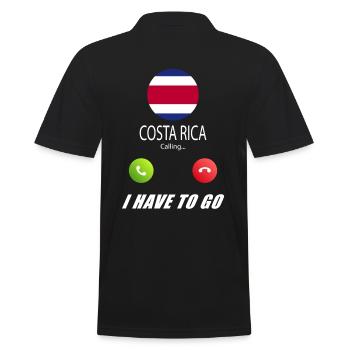 Le Costa Rica appelle les drapeaux lusiger en disant - Polo Homme - noir - Dos - Kai (181cm)
