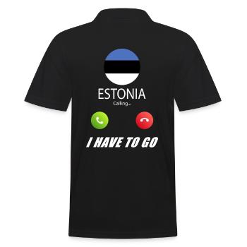 Estonia calls lusiger flags - Men's Polo Shirt - black - Back - Kai (181cm)