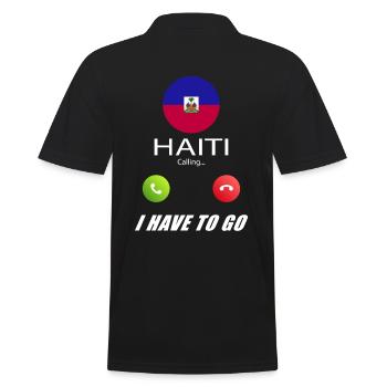 Haïti appelle les drapeaux lusiger slogan - Polo Homme - noir - Dos - Kai (181cm)