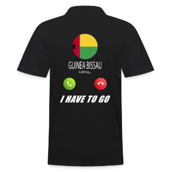 La Guinée-Bissau appelle aux drapeaux Lusiger en disant - Polo Homme - noir - Dos - Kai (181cm)