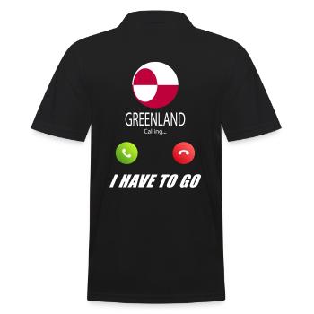 Le Groenland appelle les drapeaux lusiger slogan - Polo Homme - noir - Dos - Kai (181cm)