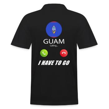 Guam ruft an Lusiger Flaggen Spruch - Männer Poloshirt - Schwarz - Hinten - Kai (181cm)