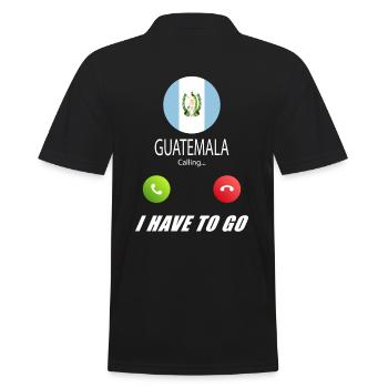 Le Guatemala appelle les drapeaux lusiger en disant - Polo Homme - noir - Dos - Kai (181cm)