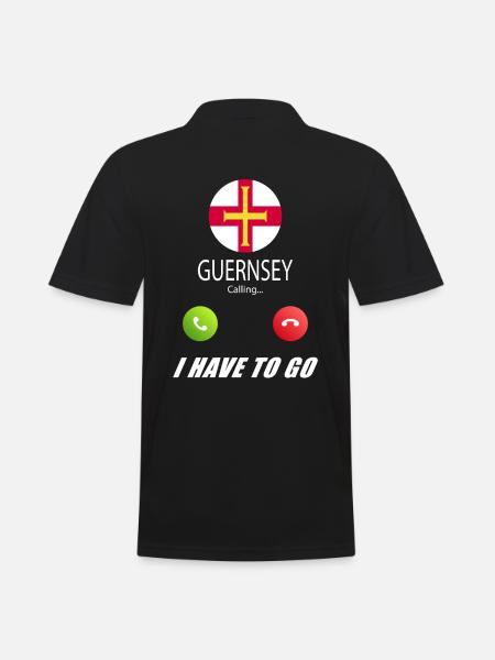 Guernsey calls lusiger flags spell - Men's Polo Shirt - black