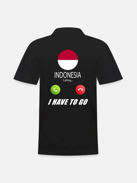 Indonesia calls lusiger flags slogan - Men's Polo Shirt - black