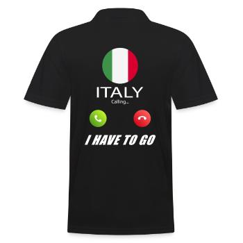 L’Italie appelle les drapeaux lusiger slogan - Polo Homme - noir - Dos - Kai (181cm)