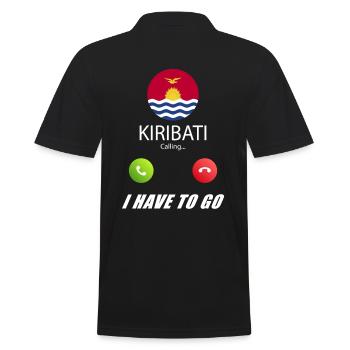 Kiribati ruft an Lusiger Flaggen Spruch - Männer Poloshirt - Schwarz - Hinten - Kai (181cm)