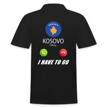 Le Kosovo appelle les drapeaux lusiger slogan - Polo Homme - noir - Dos - Kai (181cm)