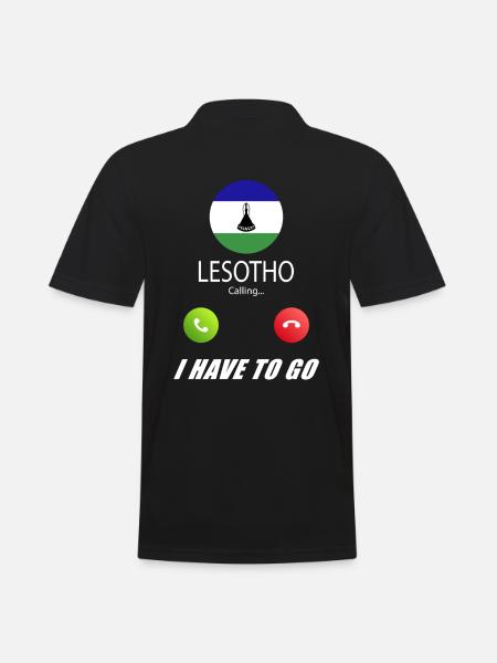 Lesotho calls lusiger flags saying - Men's Polo Shirt - black