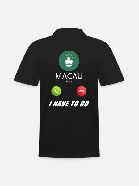 Macau calls lusiger flags saying - Men's Polo Shirt - black