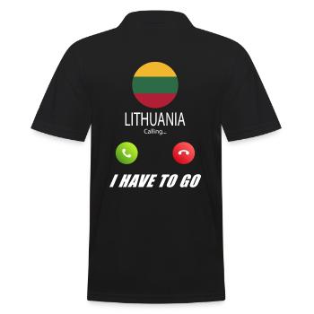 La Lituanie appelle les drapeaux Lusiger - Polo Homme - noir - Dos - Kai (181cm)