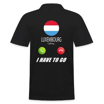 Luxembourg calls on Lusiger flags - Men's Polo Shirt - black - Back - Kai (181cm)