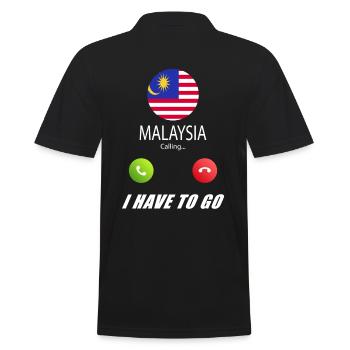 La Malaisie appelle les drapeaux lusiger le sort - Polo Homme - noir - Dos - Kai (181cm)