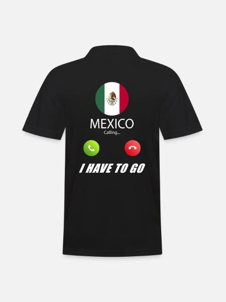 Mexico calls lusiger flags saying - Men's Polo Shirt - black