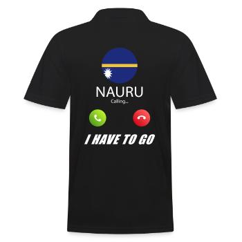 Nauru appelle aux drapeaux Lusiger en disant - Polo Homme - noir - Dos - Kai (181cm)