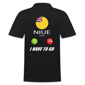 Niue appelle aux drapeaux Lusiger en disant - Polo Homme - noir - Dos - Kai (181cm)