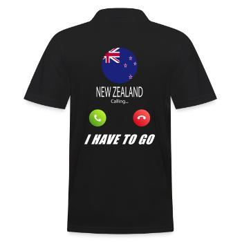 La Nouvelle-Zélande appelle les drapeaux lusiger en disant - Polo Homme - noir - Dos - Kai (181cm)
