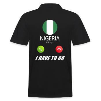 Le Nigeria appelle les drapeaux lusiger en disant - Polo Homme - noir - Dos - Kai (181cm)