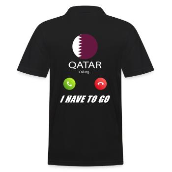 Le Qatar qualifie de slogan les drapeaux lusiger - Polo Homme - noir - Dos - Kai (181cm)