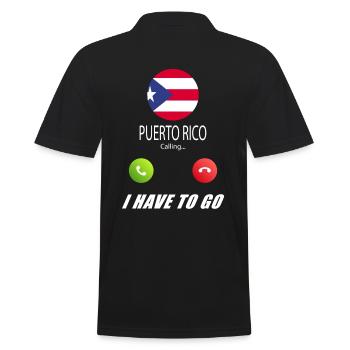 PUERTO RICO appelle aux drapeaux Lusiger en disant - Polo Homme - noir - Dos - Kai (181cm)