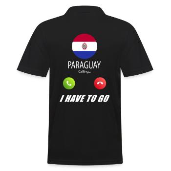 Le Paraguay appelle les drapeaux lusiger en disant - Polo Homme - noir - Dos - Kai (181cm)