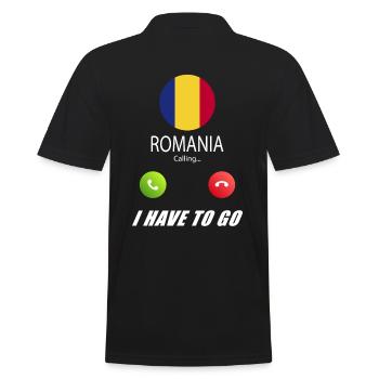 La Roumanie appelle les drapeaux lusiger slogan - Polo Homme - noir - Dos - Kai (181cm)