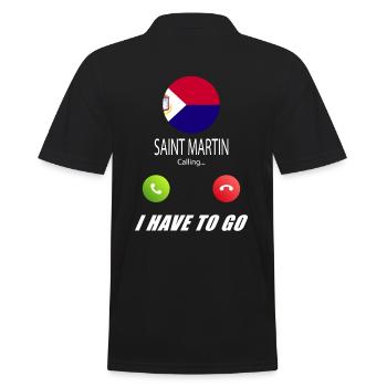 Saint-Martin appelle aux drapeaux Lusiger en disant - Polo Homme - noir - Dos - Kai (181cm)