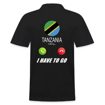 La Tanzanie appelle aux drapeaux Lusiger en disant - Polo Homme - noir - Dos - Kai (181cm)