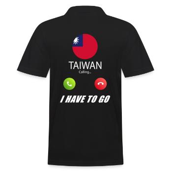 Taïwan appelle les drapeaux lusiger en disant - Polo Homme - noir - Dos - Kai (181cm)