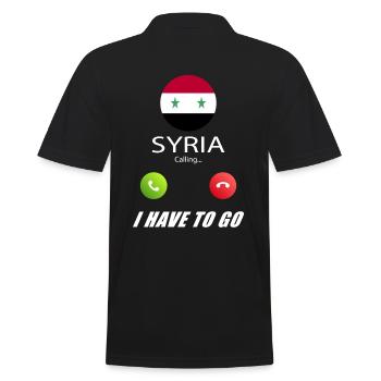 La Syrie appelle les drapeaux lusiger le slogan - Polo Homme - noir - Dos - Kai (181cm)