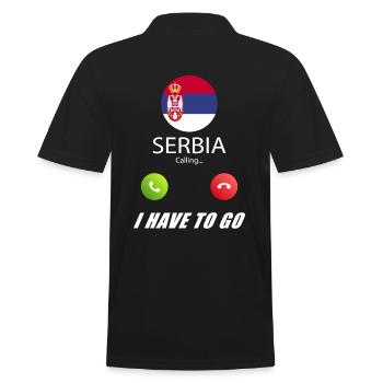 La Serbie appelle les drapeaux lusiger slogan - Polo Homme - noir - Dos - Kai (181cm)