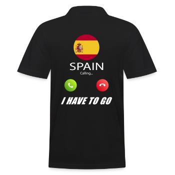 L’Espagne appelle les drapeaux Lusiger en disant - Polo Homme - noir - Dos - Kai (181cm)