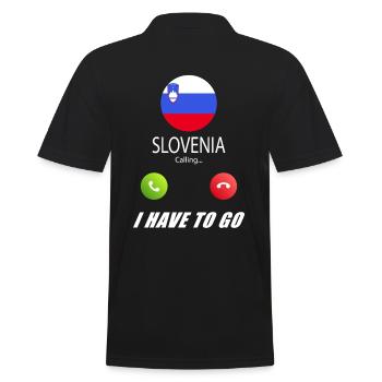 La Slovénie appelle les drapeaux lusiger slogan - Polo Homme - noir - Dos - Kai (181cm)