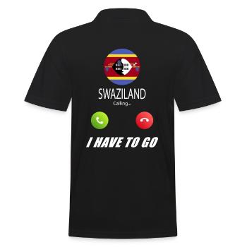 Swaziland calls lusiger flags saying - Men's Polo Shirt - black - Back - Kai (181cm)