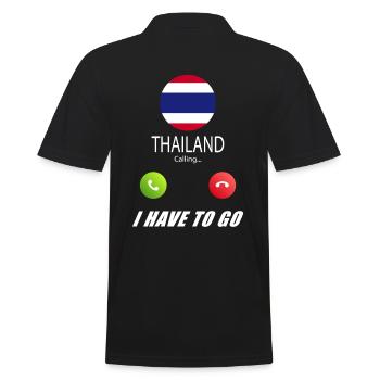 La Thaïlande appelle les drapeaux lusiger en disant - Polo Homme - noir - Dos - Kai (181cm)