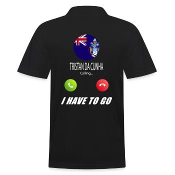 Tristan da Cunha appelle les drapeaux lusiger en disant - Polo Homme - noir - Dos - Kai (181cm)