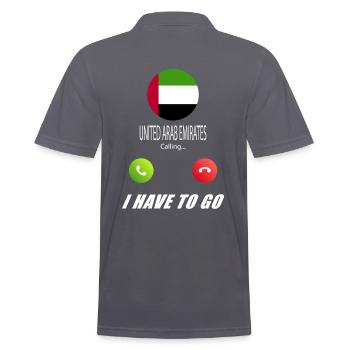 Les Émirats arabes unis appellent Lusiger - Polo Homme - charbon - Dos - Nico (186cm)