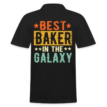 Best Bäcker ever Bäcker Geschenk - Männer Poloshirt - Schwarz - Hinten - Kai (181cm)