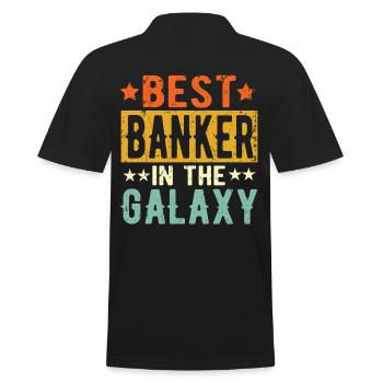Meilleur banquier de tous les temps Cadeau de banquier - Polo Homme - noir - Dos - Kai (181cm)