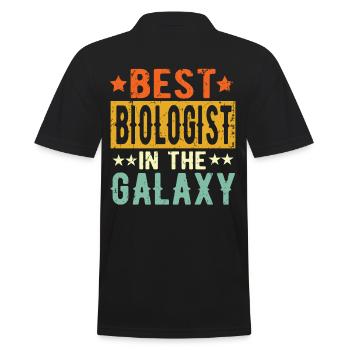 Best Biologe ever Biologe Geschenk - Männer Poloshirt - Schwarz - Hinten - Kai (181cm)